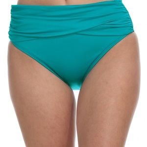 LA BLANCA Island Goddess Mid Waist Sash Band Bikini Swim Bottom